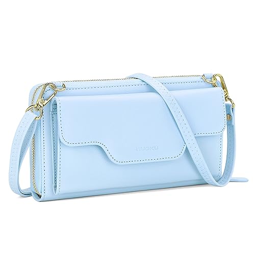 Image of nuoku Women's Small Crossbody Bags Wristlet Clutch Wallet Purses with Card Slot Phone Holder