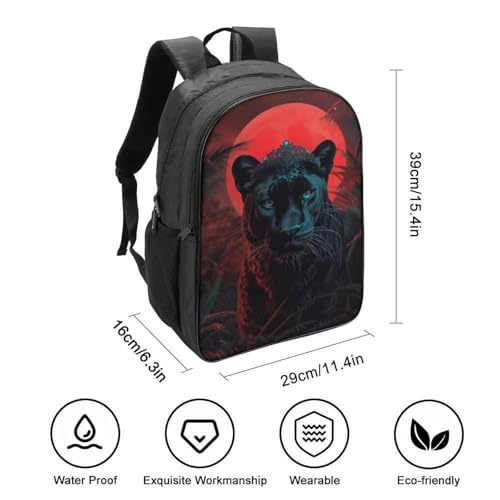 Mochila Black Panther de lienzo de alta resistencia y poliéster duradero 2