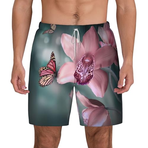 Short de bain respirant homme imprimé floral séchage rapide pour le surf d'été