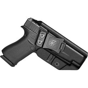 Amberide IWB & OWB KYDEX Holster Fit: Glock 48 & Glock 48 MOS Pistol, Inside Waistband Concealed Carry, Adjustable Cant & ‘Posi-Click’ Retention, USA Made by Amberide