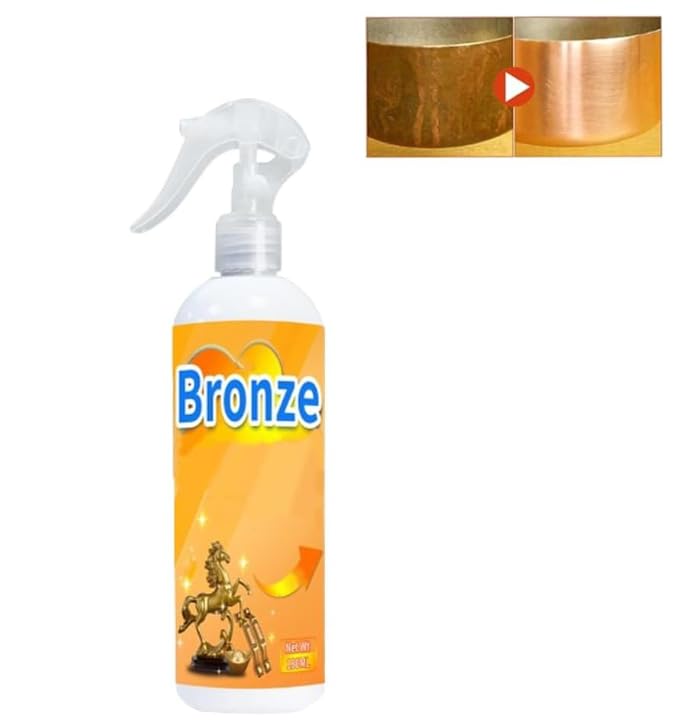Spray de limpieza y pulido instantáneo para latón, removedor instantáneo de deslustre de latón y cobre, limpiador de latón y spray de pulido, limpiador de metales y removedor de óxido,latón brillante