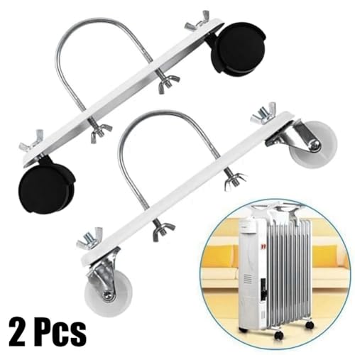 Support de poulie mobile Cosmin pour radiateur électrique blanc - 7