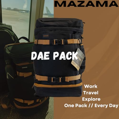 Mazama DAE Pack – All-in-One Everyday Backpack | Hydration Pack, School Backpack & Laptop Bag | Fits 16” Laptop, Durable Multi-Use Daypack for Work, Travel, Hiking & Commuting. Includes Rain Cover.4