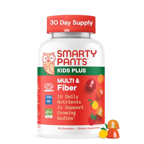 SmartyPants Kids Multivitamin & Fiber Gummies: Prebiotic Fiber to Support Kids Digestion with