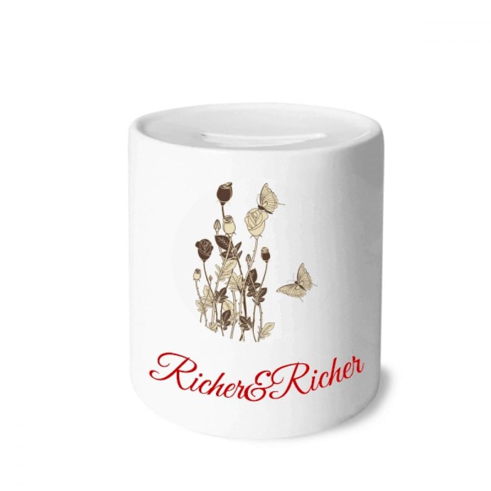 Tirelire en forme de rose idée cadeau originale pour anniversaire et baptême