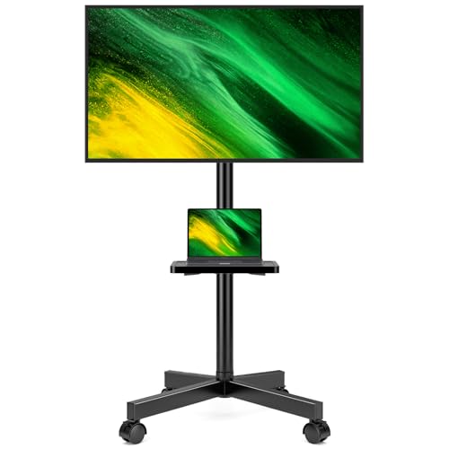 Hemudu Soporte TV Ruedas, Móvil Soporte de Pie para TV para 23 60 Pulgadas de Plasma/LCD/LED, Mueble TV con Ruedas de hasta 35kg, Máx VESA 400x400mm