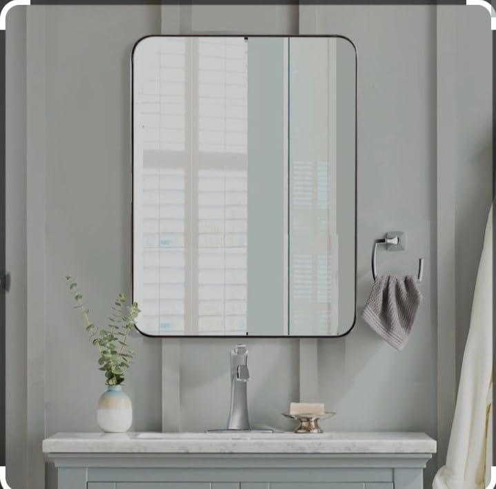 CDM 12x18 Frameless Mirror – Polished, Beveled Edge Design – Lightweight and Modern for Small Spaces – Ideal for Bathroom Vanity, Hallway, or Minimalist Interiors-image-1