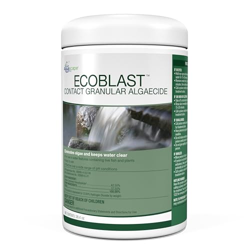 Aquascape EcoBlast Contact Granular Algaecide – Fast-Acting Algae Remover for Waterfalls, Streams, and Rocks, Works at Any Temperature, 38.4 oz / 1.1 kg, 29312