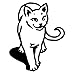 Produktbild Wandtattoo Chartreux Katze Kätzchen Pfoten Tiere Tür Wand Auto Aufkleber ANGRY cat Fun Shocker Grumpy Wohnzimmer Schlafzimmer Autoaufkleber Türaufkleber Bad Fenster 5B343, Farbe:Gold glanz, Hohe:14cm