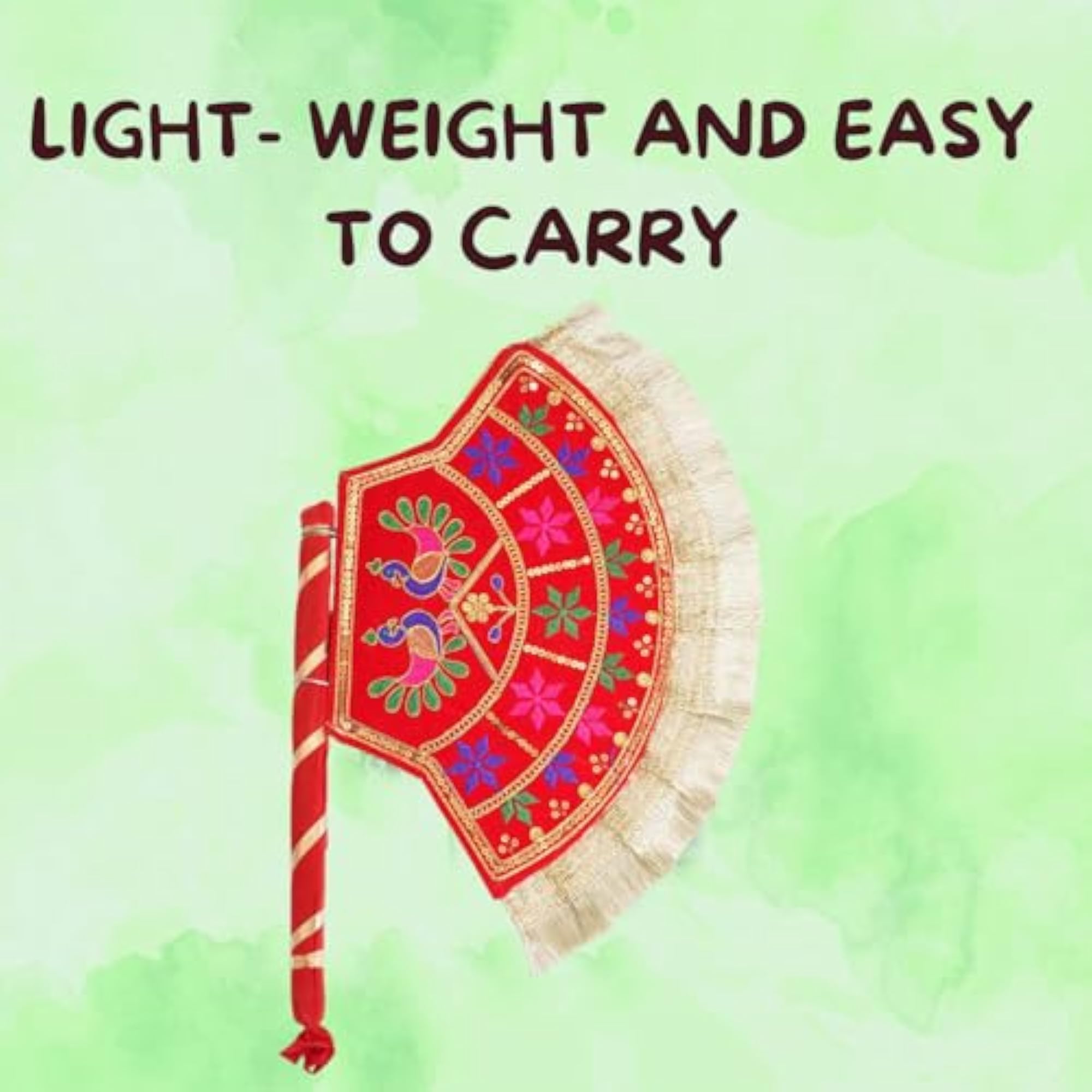 Decorative Haldi Mehndi Handmade Hand Fan, Wedding Gift