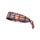 JUNK Brands Flex Tie Headband - Moisture-Wicking, Performance Fabric, Non-Slip, Sports Sweatband for Men & Women - One Size - Pineapple Express