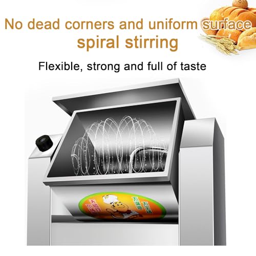Impastatrice, macchina impastatrice automatica, impastatrice a spirale ad alta potenza da 1100 W/1500 W per una miscelazione efficiente della farina, ideale per panetteria e uso commerciale.