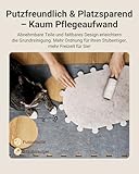 DownyPaws Katzenhöhle aus Filz, 2-stöckige Katzenbett, 50 x 33 x 50 cm Schloss Katzenhaus zum Spielen, Warmes Design, Schutz der Katzennägel, Grau