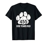 Funny Dog Years Old T-Shirt Vintage 65th Birthday Gag Gift