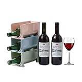 Wine and Water Bottle Holder, Vertical Stackable Wine Rack, Kitchen Storage Organizer for Fridge, Ho