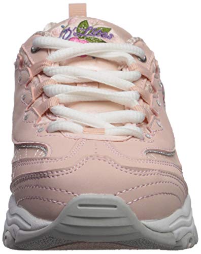 Skechers Kids Girl's D'Lites-Bright Blossoms Sneaker, Light Pink, 11 Medium US Little Kid2