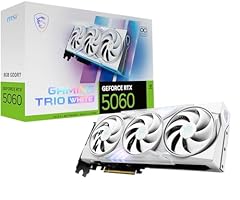 MSI Gaming RTX 5060 8G Gaming Trio OC White Graphics Card (8GB GDDR7,TBA-bit, Extreme Performance: TBA MHz, DisplayPort x3 2.1a, HDMI 2.1b, NVIDIA Blackwell Architecture)