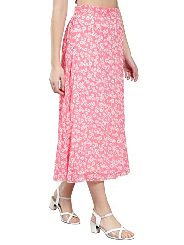Image of NUEVOSDAMAS Floral Printed Pleated Navy /Multi Skirt