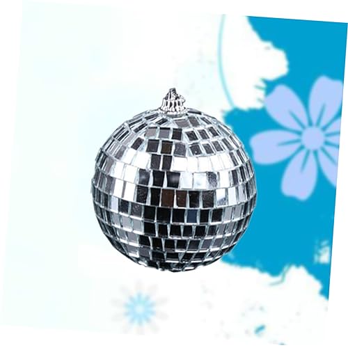 Bola espejada LIFKOME de 20 cm, color plateado, para bodas, banquetes, discotecas y fiestas miniatura 4