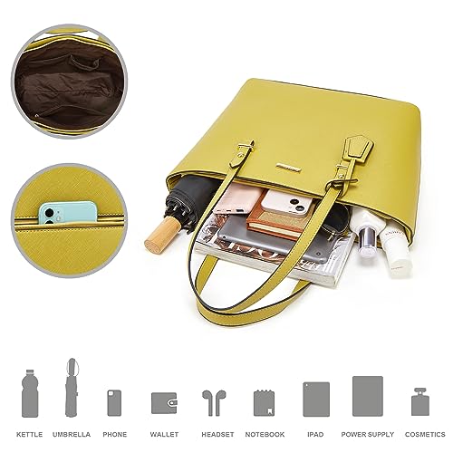 Image of Women Fashion Handbags Wallet Tote Bag Shoulder Bag Top Handle Satchel Purse Set 4pcs