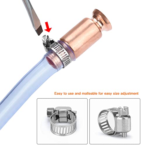 oumuik Pipe, Jubilee, Hose, Ducting Clips/Clamp Stainless Steel 6-12mm Adjustable 25 Pcs, Silver, pipe clamp-25 - Image 4