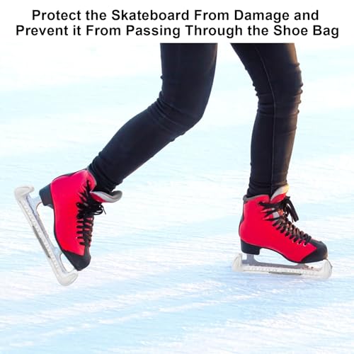 DUTIFUL Kufenschoner Schlittschuhe Kufenschoner Eiskunstlauf Verstellbarer Schlittschuhschutz mit Spring Schlittschuhe Schoner Schlittschuh Schutz Eiskunstlauf Zubehör für Eiskunstlauf oder Hockey