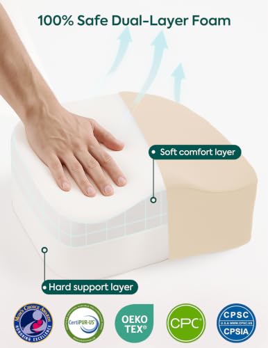 Image of Babelio ErgoUp Booster Seat for Kitchen Chair, Promote Proper Upright Posture, Toddler Booster Seat for Dining Table, Removable & Washable Cover, Suitable for 18 Months to 5 Years, Beige