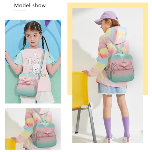 KL928 Girls Mini Backpack Bowknot Polka Dot Cute Small Daypacks Convertible Shoulder Bag Purse for Women by KL928 - Image 7