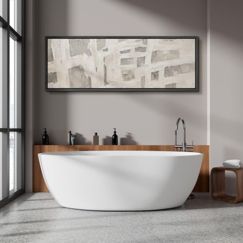 Image of MUDECOR Large Framed Canvas Print Wall Art Neutral Abstract for Living Room