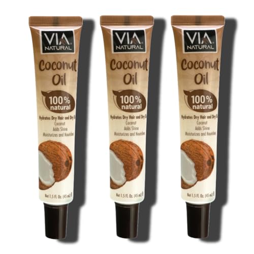 Via Ultra Care Moisturizing Coconut Oil for Hair, Scalp & Body Treatment, 1.5 fl oz (Pack of 3)