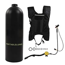 Diving Tank Kit 2L X5000Pro Scuba Tank Diving Gear Double Shoulder Straps Scuba Diving Cylinder Kit for Underwater Breathing