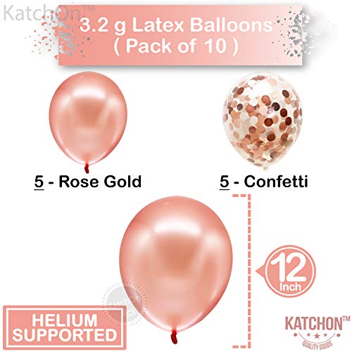 Katchon, Rose Gold 21St Birthday Balloons - 40 Inch | 21St Birthday Decorations For Her | Rose Gold 21 Birthday Balloon With Confetti Pack | Rose Gold 21 Birthday Balloons For Her | 21St Balloons #TOP4