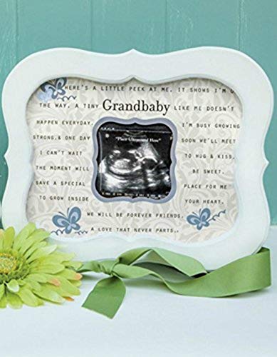 Keepsake Grandbaby Ultrasound Sonogram Poetry Scalloped Frame