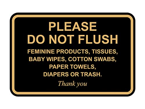 Signs ByLITA Classic Framed, Please Do Not Flush Feminine Products,