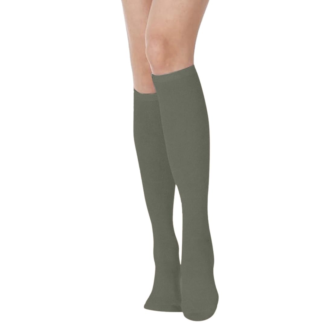 MUKHAKSH (Pack of 2 Pairs = 4 Socks Women Cotton Green Knee Length Knee High Socks - Image 3 thumbnail