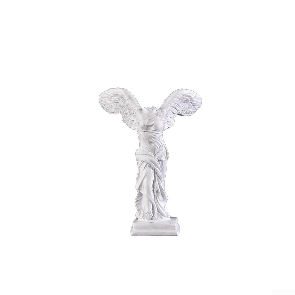 Entgoinggo Estatua de la Victoria de Samotracia, estatua de resina de la diosa de la victoria griega, estatua de escultura de escritorio, decoración para manualidades, hogar, oficina, decoración de