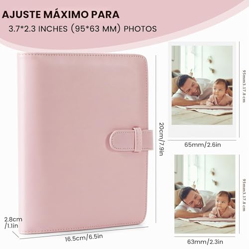Miniatura 3 de Álbum De Fotos Dunsoo, 256 Bolsillos Para Instax Mini, Compatible Con Película Fujifilm Y Papel Fotográfico Kodak Zinc