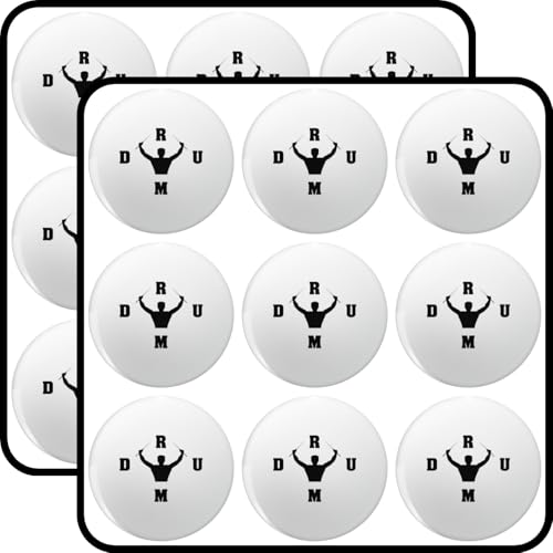 Drummer Silhouette with Drum Letters Music Band Percussion Musician Gift Gift 2 Inch 18-Pack Waterproof Vinyl Decals