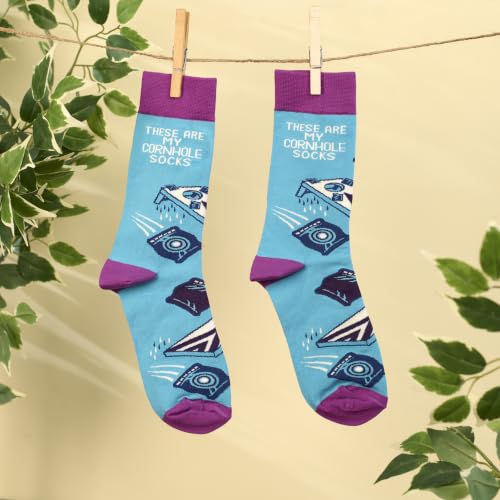 Calcetines Cornhole el regalo original unisex para aficionados a los juegos 3