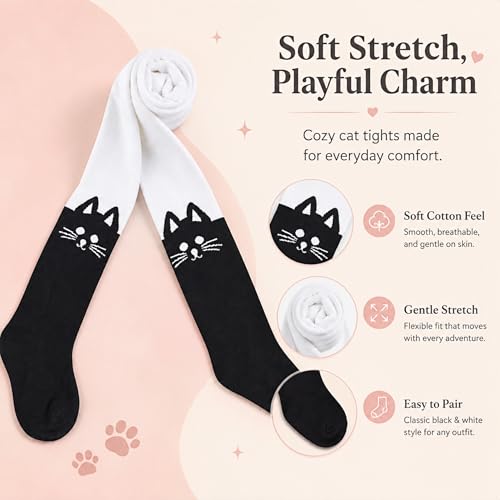 Image of VIKITA Girls tights Cotton Leggings in Spring fall winter stripe socks for girls 3-8 years