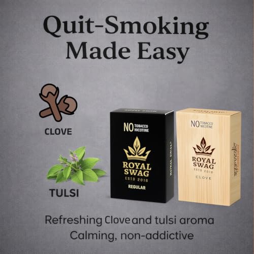 Image of ROYAL SWAG Regular And Clove Flavour Wellness Sticks 10 Sticks Each Pack of 2 Boxes Ayurvedic Herbal Blend Wellness Sticks