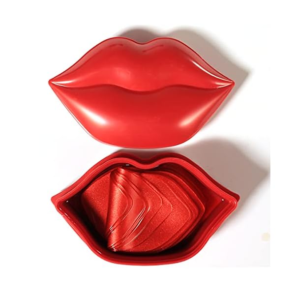 Lip-Masks-Collagen-Lip-Mask-20-Pcs-Lip-Mask-for-Dry-Lips-Lip-Masks-Skincare-Crystal-Lip-Pads-for-Moisturizing-Anti-Wrinkle-Anti-Aging-Firms-Hydrates-Lips-Red VEZE Lip Masks, Collagen Lip Mask 20 Pcs, Lip Mask for Dry Lips, Lip Masks Skincare, Crystal Lip Pads for Moisturizing, Anti-Wrinkle, Anti-Aging, Firms and Hydrates Lips Red