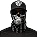 Salt Armour Face Mask Shield Protective Balaclava Bandana MicroFiber Tube Neck Warmer (Blackout American Flag Skull)