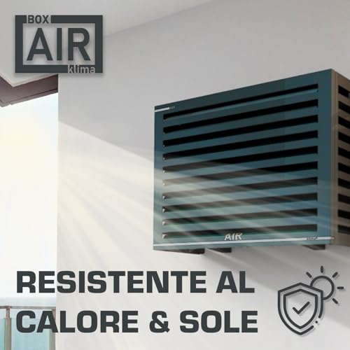 Box Air Klima Cover Clima Blade L Antracite – Copri Condizionatore Esterno In Alluminio Composito, Staffe Inox Regolabili, Installazione A Parete, Protezione Unità Esterna Grande - 4