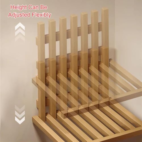 Banc de douche pliable en bois massif gain de place et modulable - 7