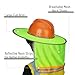 UNCO Industrial Hard Hat Sun Shield, Green, Full & Standard Brim Mesh Sunshade, High Visibility Reflective, Hard Hat Accessory