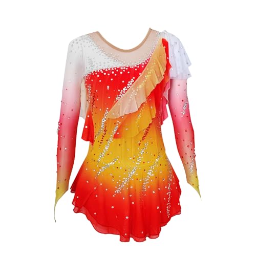 open lace back dress Amazon.com: JoyCan Girl's Orange Ice Figure Skating Dress with Sparkling  Water Diamond Decoration Professional Competition Clothing : Clothing,  Shoes & Jewelry