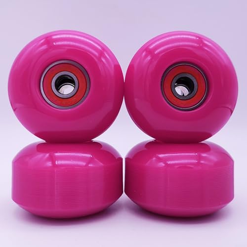 Vibsky Skateboard-Longboard-Rollen-Set, 52 x 32 mm, 95 A, weiches, robustes PU mit ABEC-9-Kugellagern (Pulver)