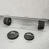 SPORTNOW 25kg Barbell Weights Set, Adjustable Gym Weights up to 80kg with 4ft Curl Bar and Non-slip Handle for Home Gym, Exercise, Weight Strength Training - Image 7