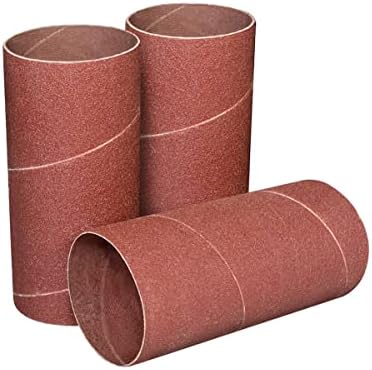 POWERTEC 11214 4.5 Inch Sanding Sleeves for Spindle Sander | 120 Grit | Aluminum Oxide Sandpaper Diameter 2 Inch – 3 Pack